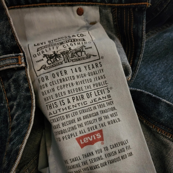 Vintage x 80s Levi’s 505 Original Fit Straight Leg Blue Indigo Jean - Picture 10 of 11